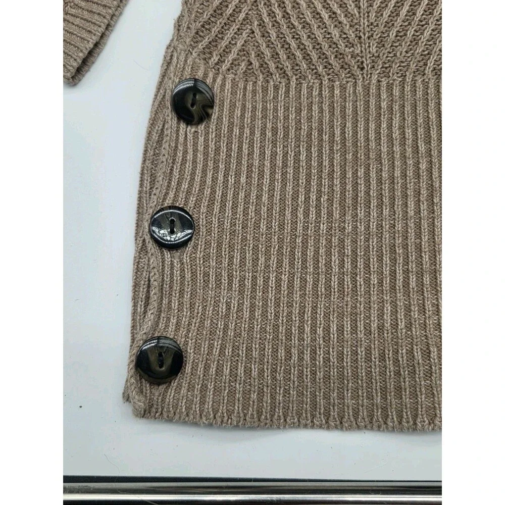 North Style Womens Shaker Knit Sweater Size XL Tan Beige